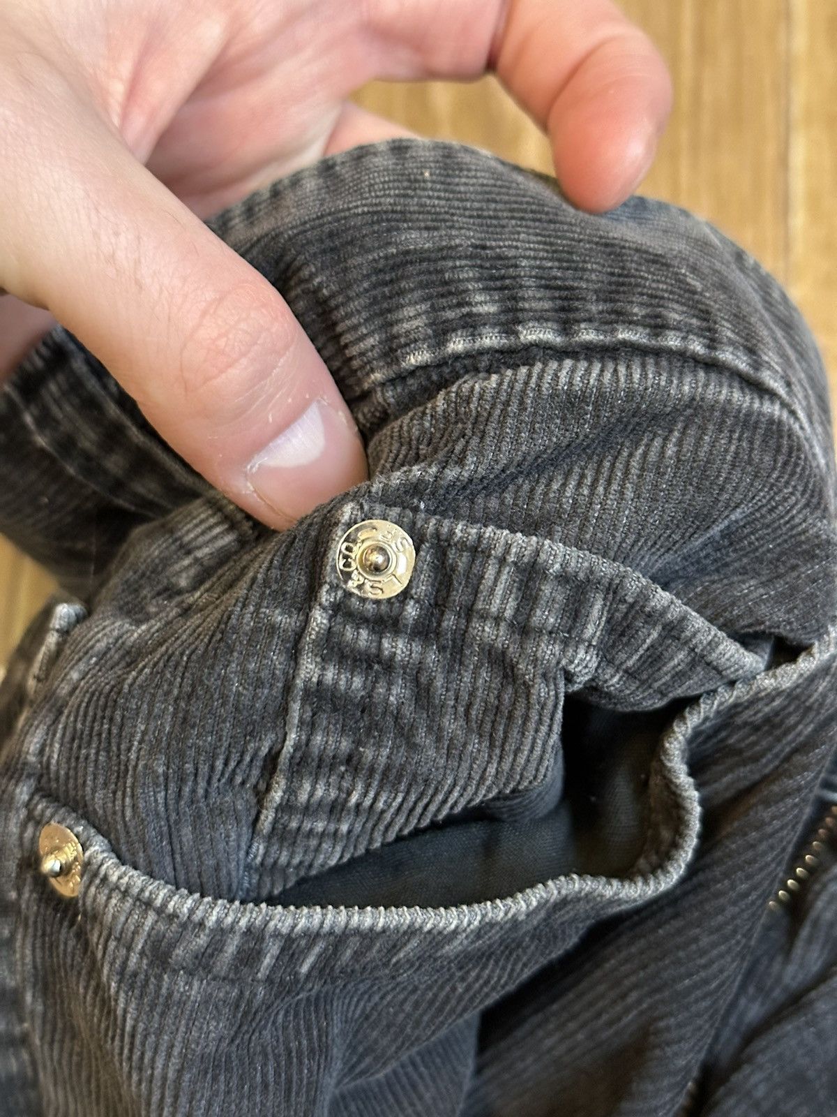 Levi's × Levi's Vintage Clothing × Vintage Vintage 70s Levis Corduroy Pants Womens 23x31 Gray White Tab Size 23" - 8 Thumbnail
