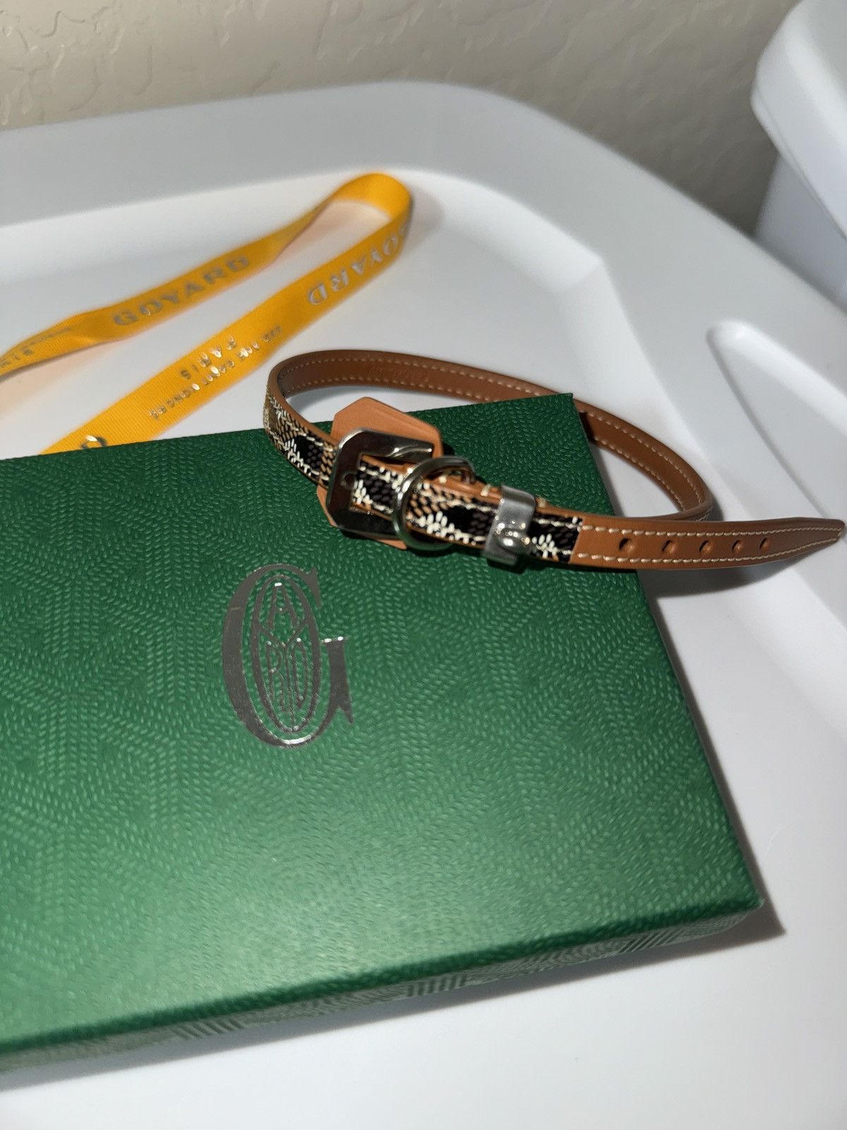 Goyard Goyard dog collar used for a photo and wiped off like NEW Size ONE SIZE - 13 Thumbnail