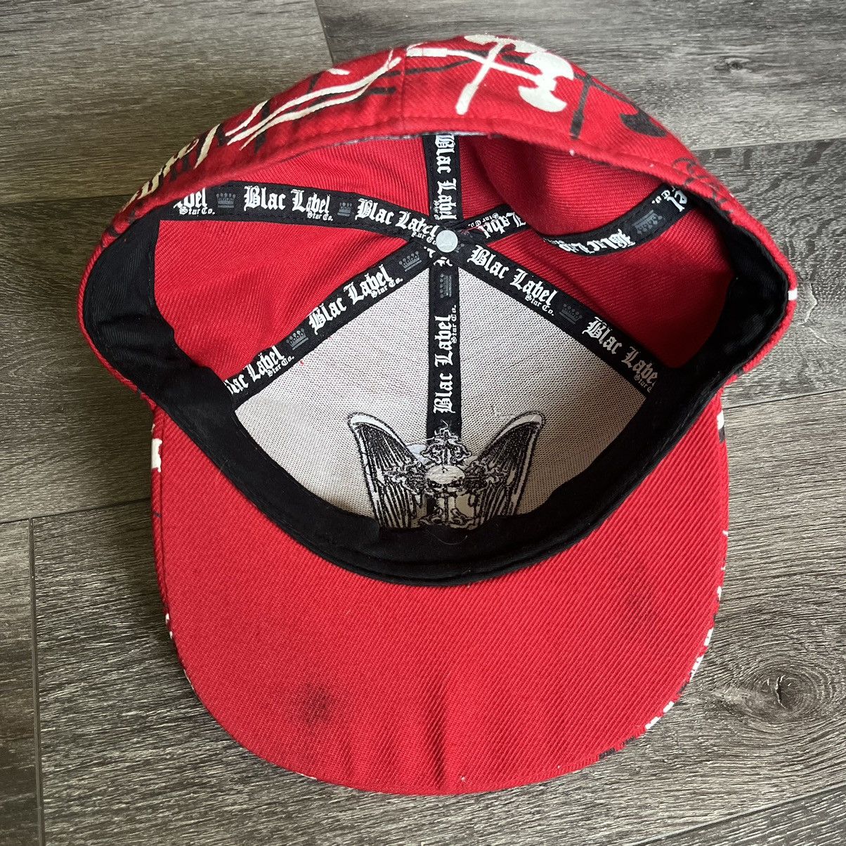 Affliction Vintage 2000s Affliction Skull Blac Label Fitted Hat 7 1/2 Size ONE SIZE - 4 Thumbnail