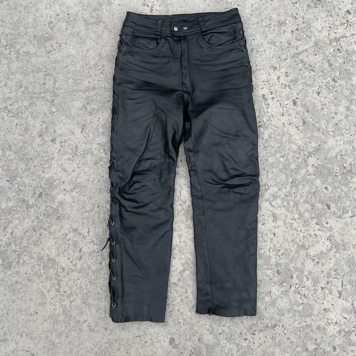 Vintage Vintage Moto Pants 32 Real Leather Y2K Japan Style 90s Size US 32 / EU 48 - 1 Thumbnail