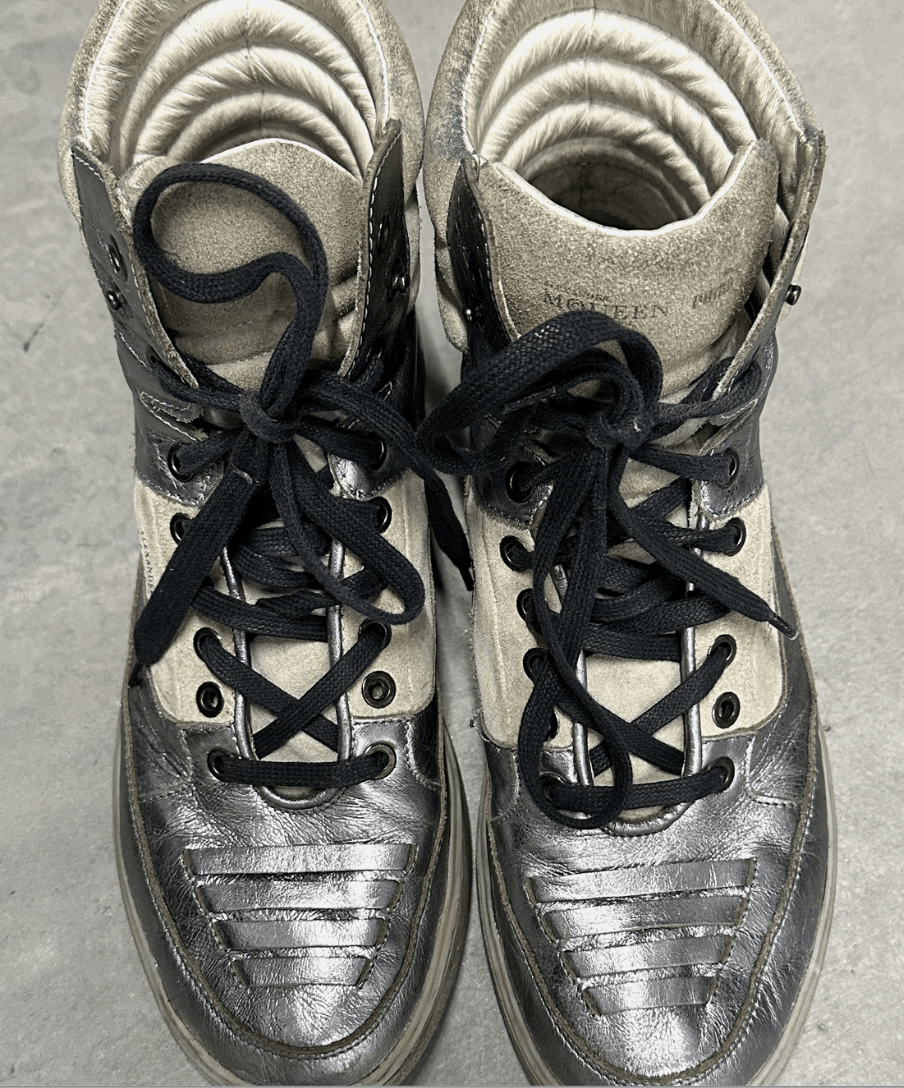 Alexander McQueen × Puma Alexander Rare McQueen X PUMA Silver Sneakers 2000's Size US 7 / EU 40 - 6 Thumbnail