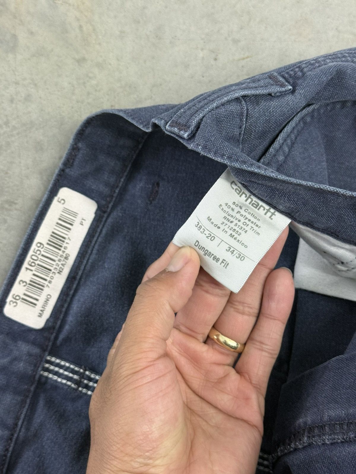 Carhartt Carhartt Dungaree Navy Carpenter Pants 2000s Utility Union Size US 33 - 5 Thumbnail