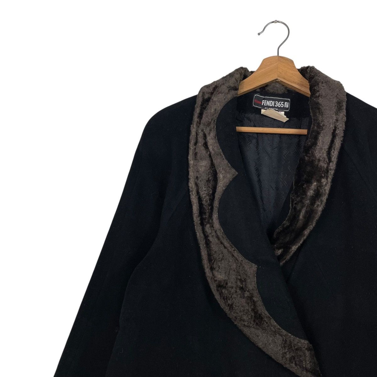Fendi Vintage 70s Fendi 365 Wool Cashmere Fur Trimmed Colar Coat Size M / US 6-8 / IT 42-44 - 6 Thumbnail