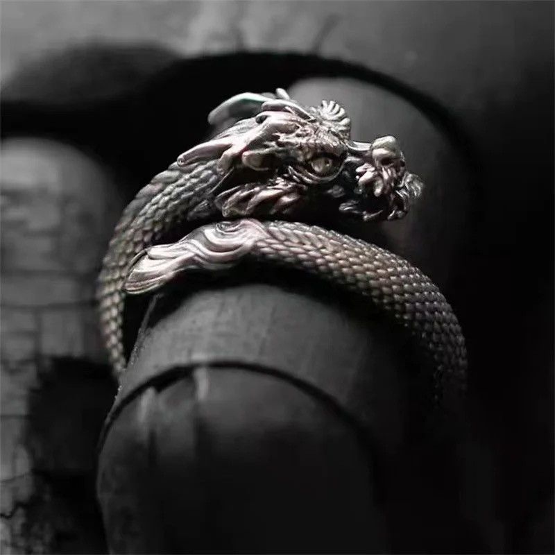 Jewelry × Vintage Classic Adjustable Dragon Ring Size ONE SIZE - 1 Thumbnail