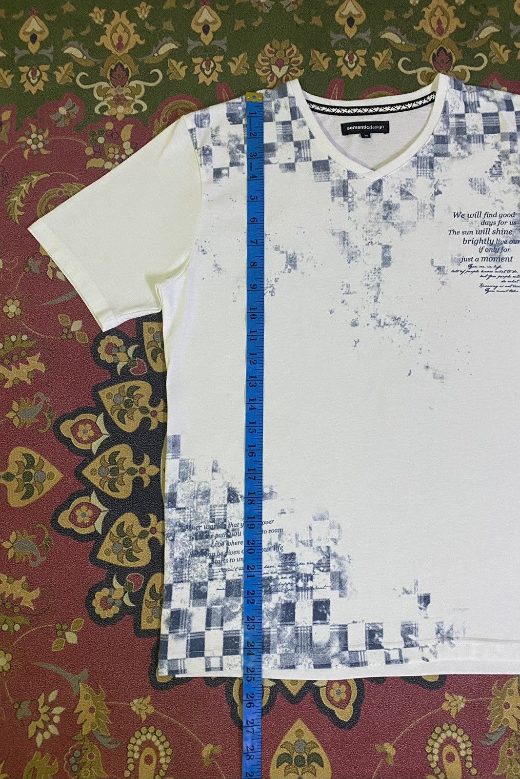 If Six Was Nine Japanese Brand Semantic Design Poem Vneck T-Shirt Size US S / EU 44-46 / 1 - 8 Thumbnail