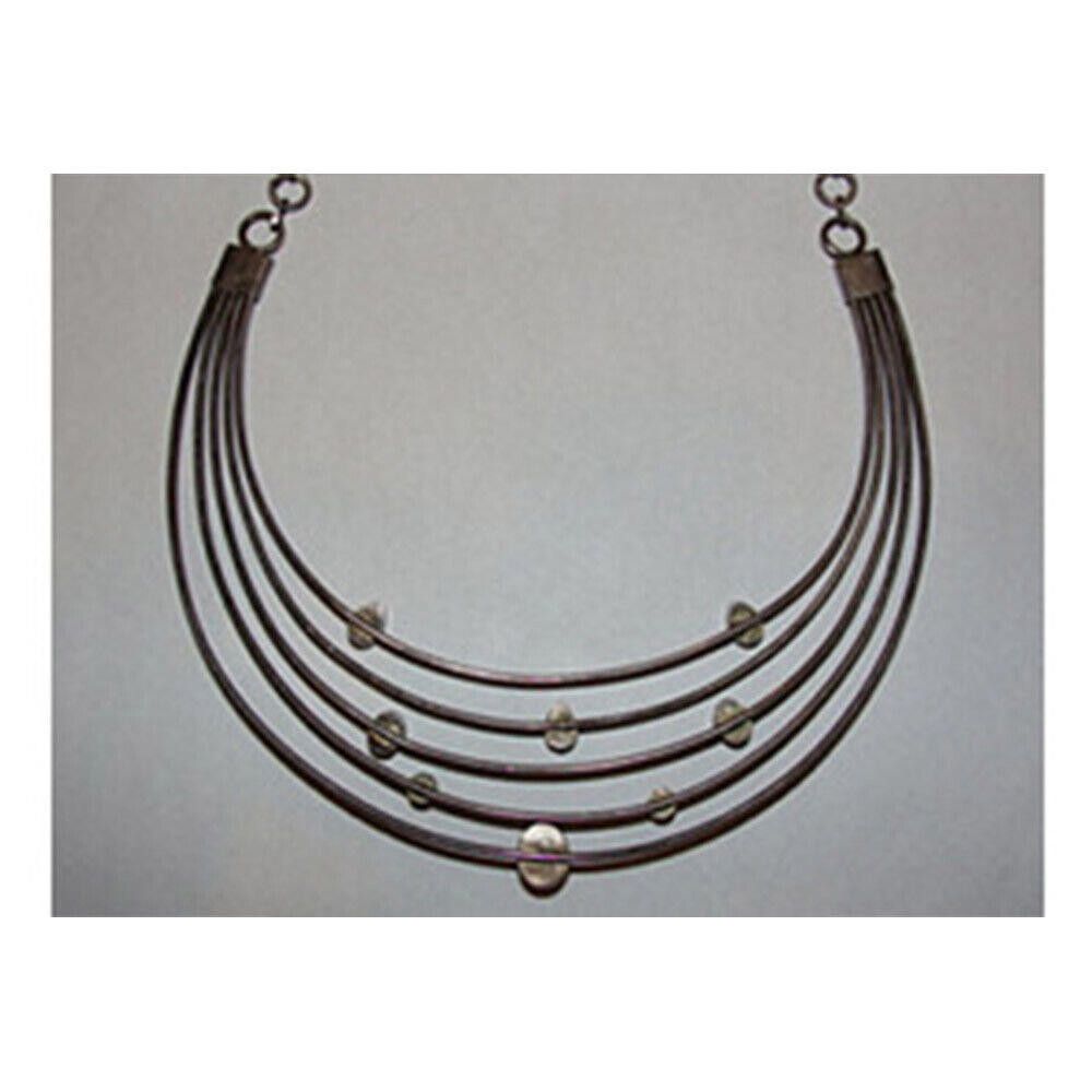 Handmade Sterling Silver Red Garnet Floating Galaxy Collar Necklace Size ONE SIZE - 3 Thumbnail