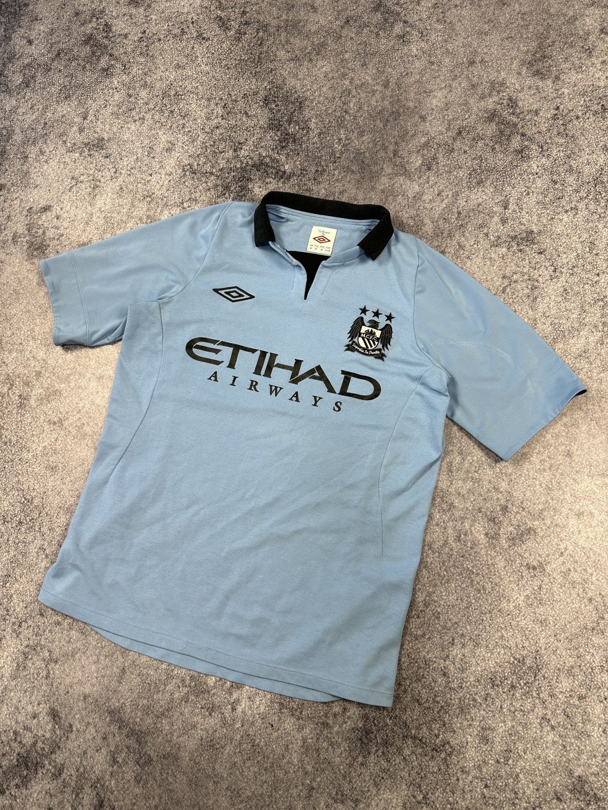 Pre-owned Soccer Jersey X Umbro Vintage Umbro Manchester City Soccer Jersey Blokecore S In Blue