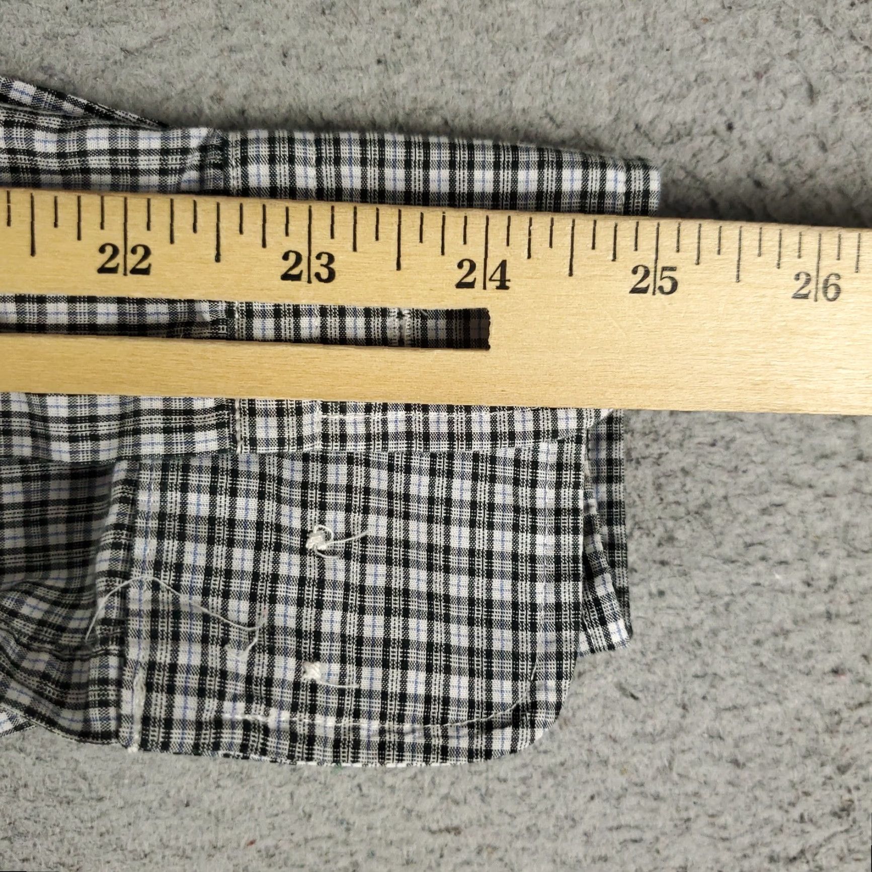 Ralph Lauren Ralph Lauren Dress Shirt Mens 16.5 Gray Blue Plaid Long Sleeve Button-Down Regular Fit Classic Size 42R - 6 Thumbnail