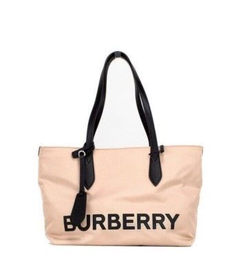 Burberry Small Rose Beige Logo Branded Econyl Nylon Tote Shoulder Size ONE SIZE - 1 Thumbnail