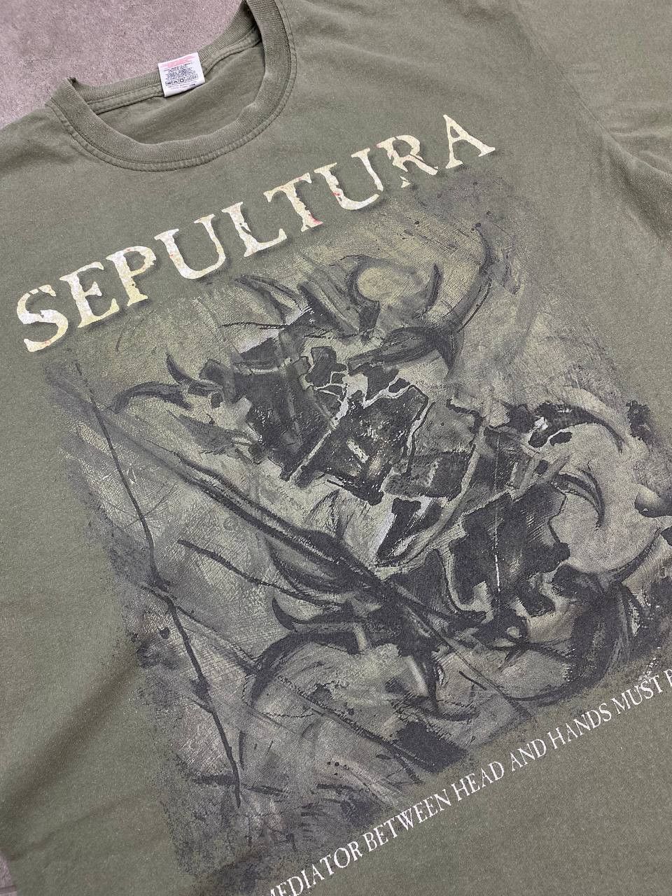 Band Tees Vintage Sepultura The Mediator Album Promo T-Shirt Size US L / EU 52-54 / 3 - 7 Thumbnail