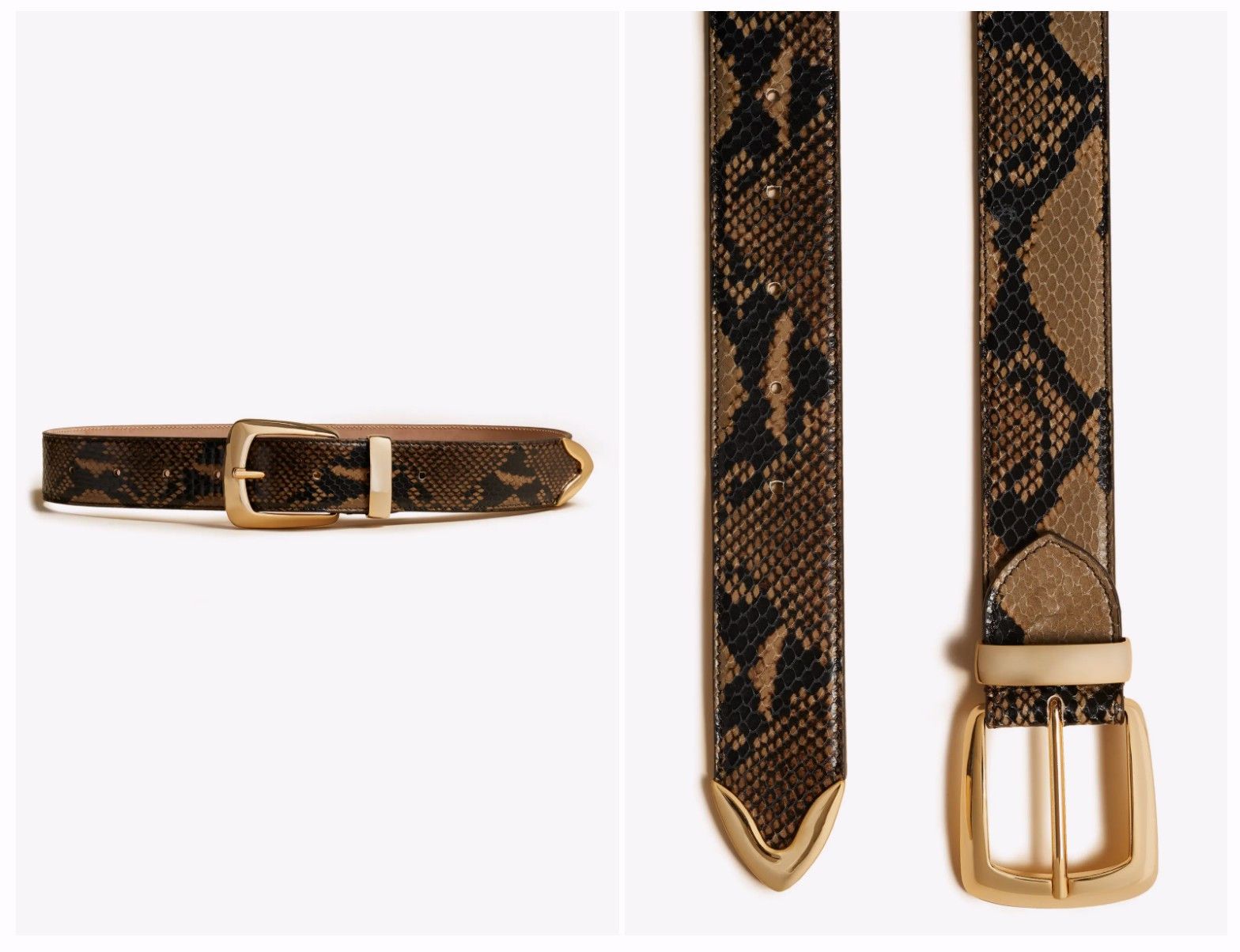 KHAITE Khaite Bruno Snakeskin Print Belt M/L Size ONE SIZE - 1 Thumbnail