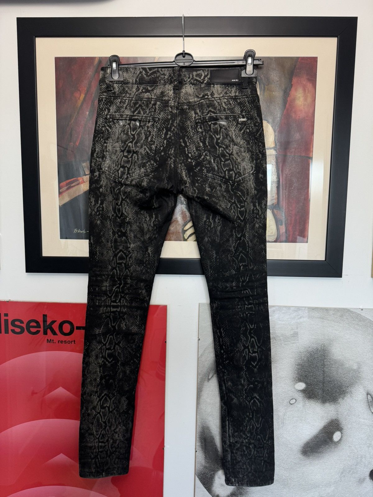 Amiri Amiri Mx1 Skinny Jeans Snake Skin Denim Pant Distressed Rare Size US 30 / EU 46 - 3 Thumbnail