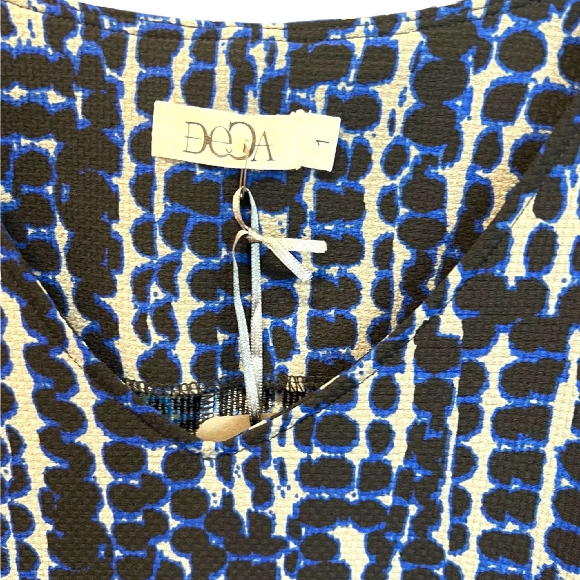Other Deca Paris Longsleeve Printed Dress - Abstract Blue & Black Size S / US 4 / IT 40 - 5 Thumbnail