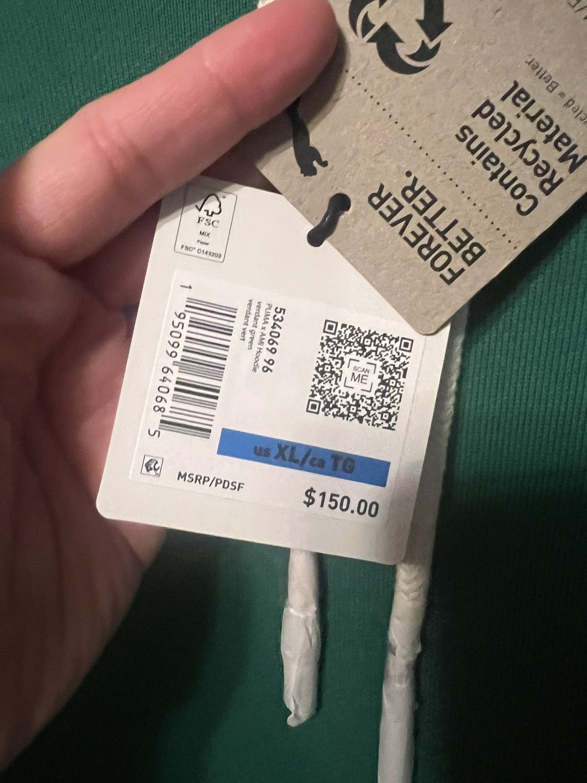 AMI × Puma Ami Puma Green Hoodie Sz XL Size US XL / EU 56 / 4 - 5 Thumbnail