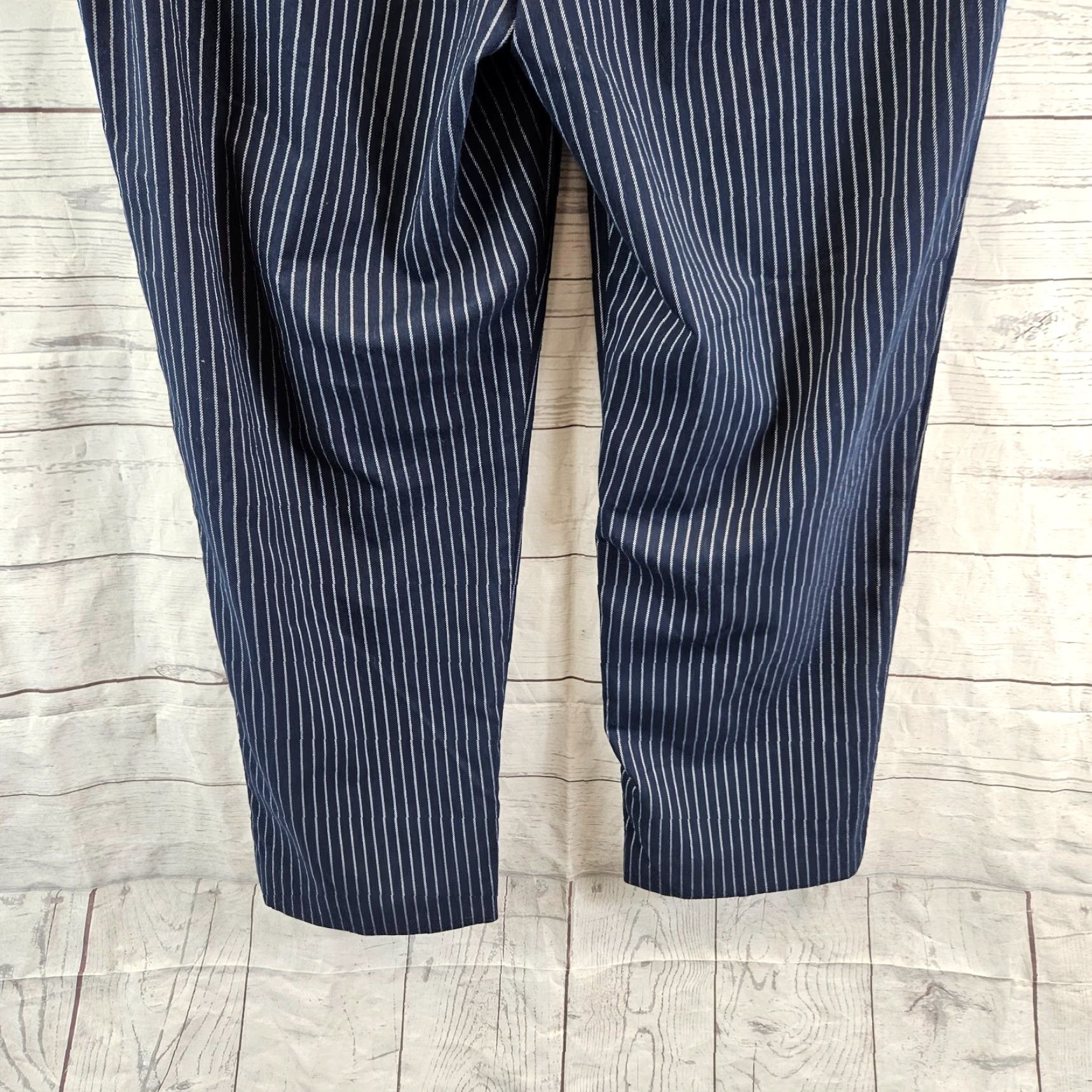 Loft LOFT Ann Taylor Womens Original Straight Cropped Pants Sz 10 Blue White Stripe Size 32" / US 10 / IT 46 - 5 Thumbnail