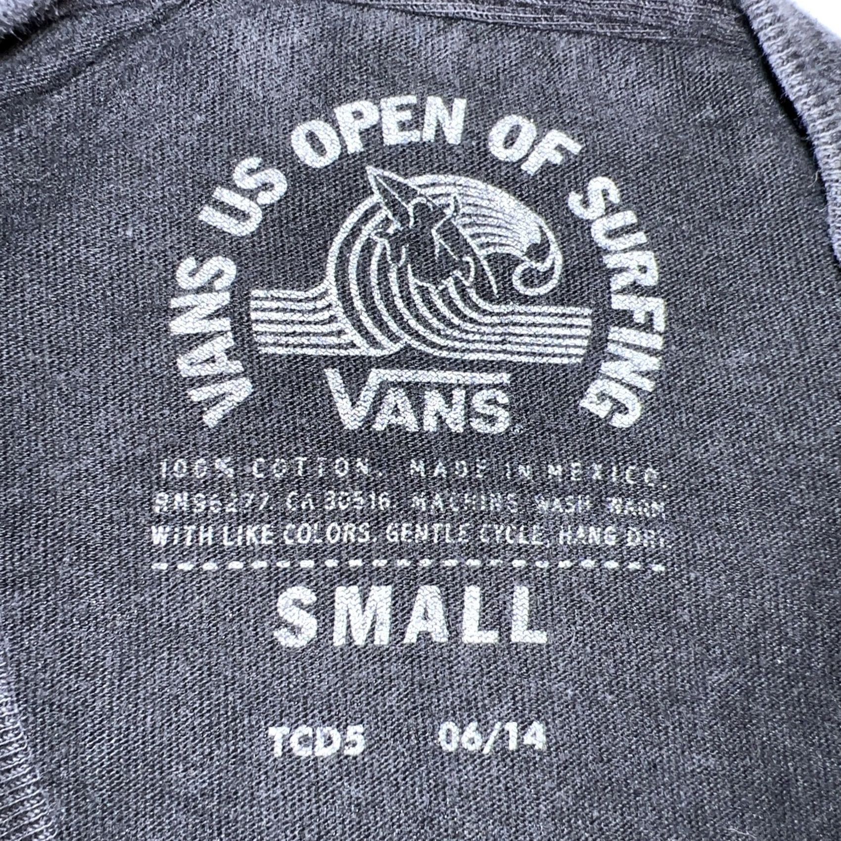 Vans VANS Shirt Men L/S Small Vintage Surfer Logo Graphic 2014 US Open Huntington Beach CA Beach Crew Neck Cotton Blend Black Size US S / EU 44-46 / 1 - 5 Thumbnail