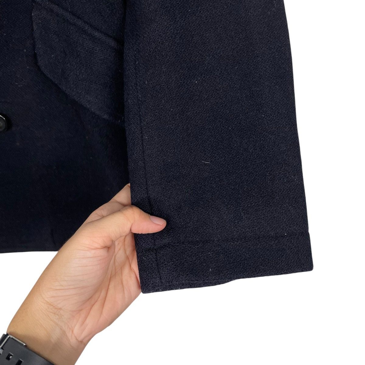 Zucca Cabane De Zucca Double Breasted Hooded Wool Jacket Size US S / EU 44-46 / 1 - 14 Thumbnail