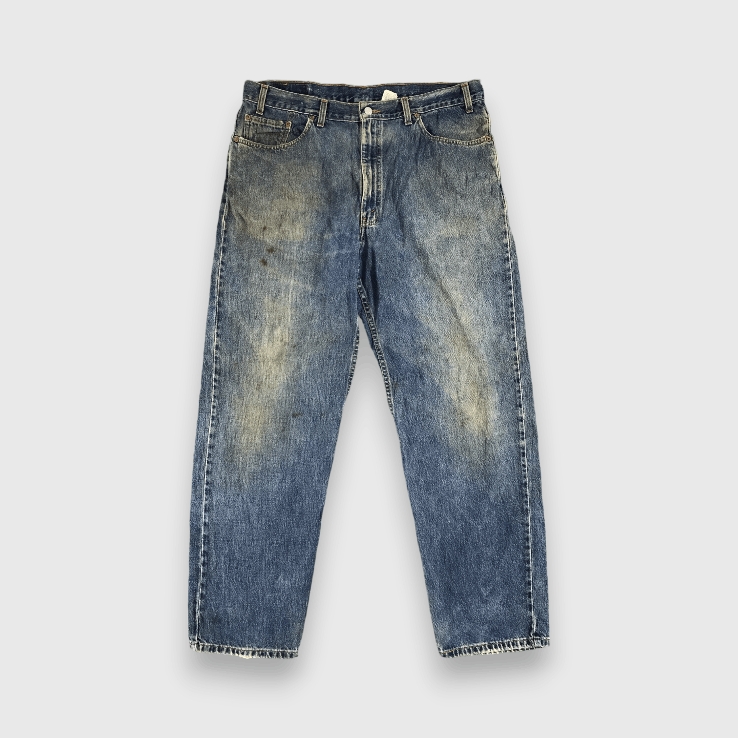 Levi's Vintage 90s Dirty Blue Wash Levis 550 Jeans-J1206 Size US 39 - 1 Thumbnail