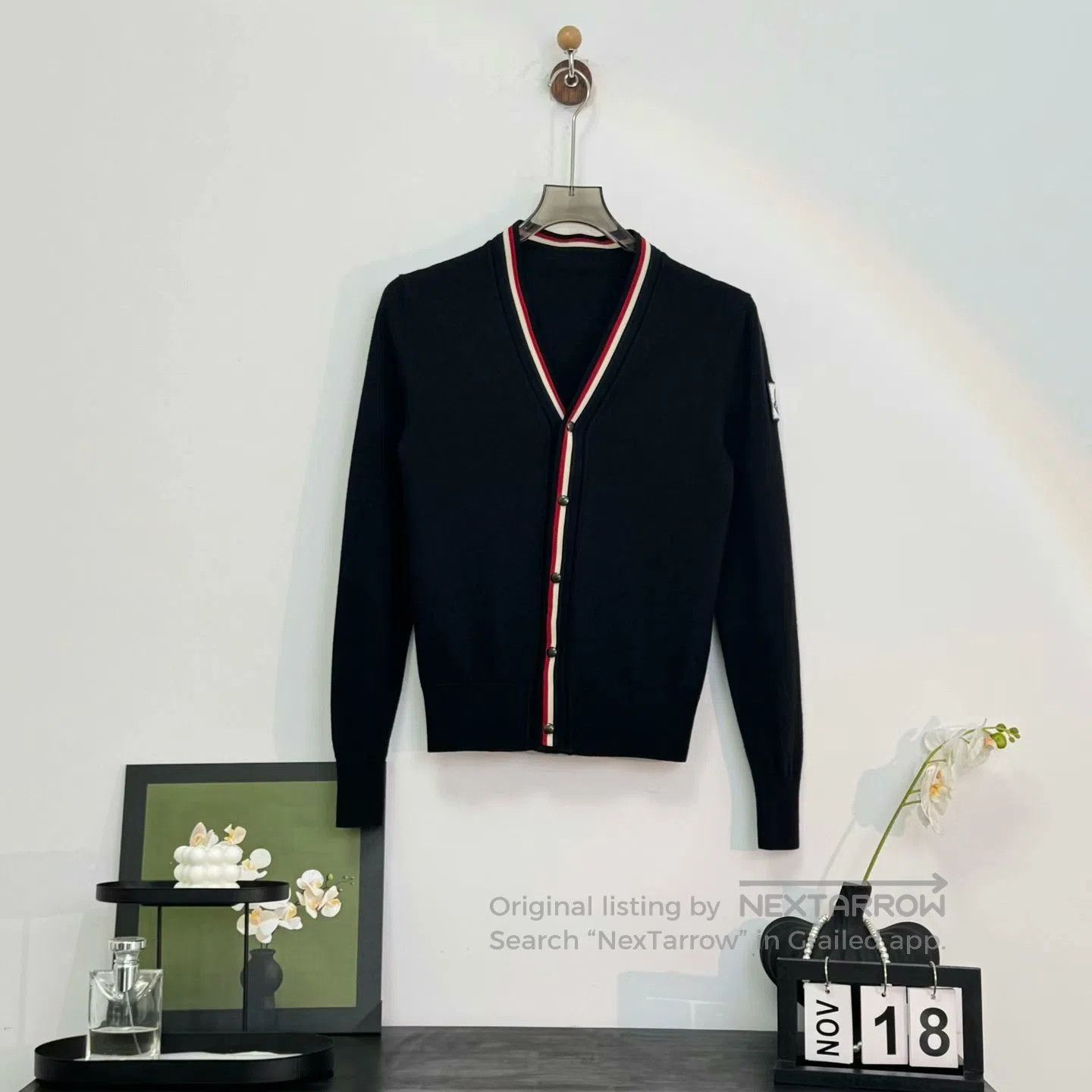 Moncler Genius Moncler Thom Browne Cardigan Sweater in Navy. Size US S / EU 44-46 / 1 - 1 Thumbnail