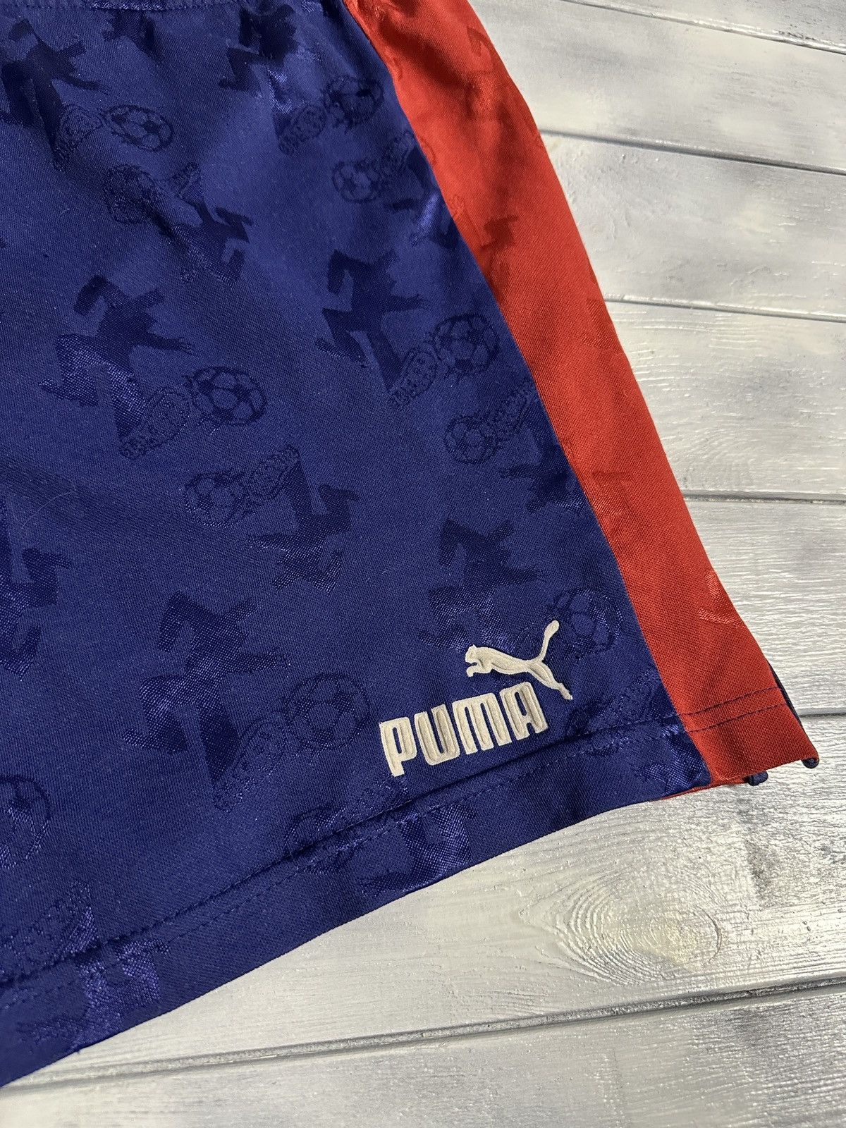 Puma × Vintage Rare Vintage Shorts Puma Street Soccer Monogram . Size US 34 / EU 50 - 2 Thumbnail