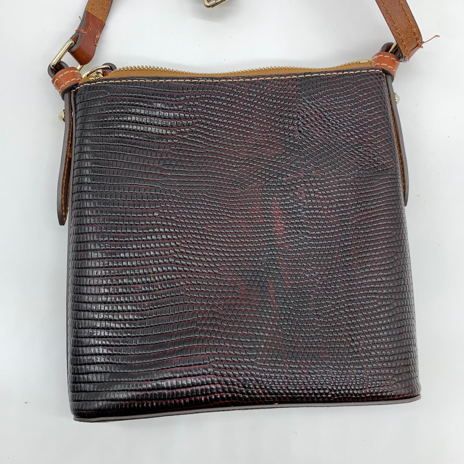 Dooney & Bourke Dooney & Bourke Leather Crossbody Purse Lizard Embossed Size ONE SIZE - 14 Thumbnail