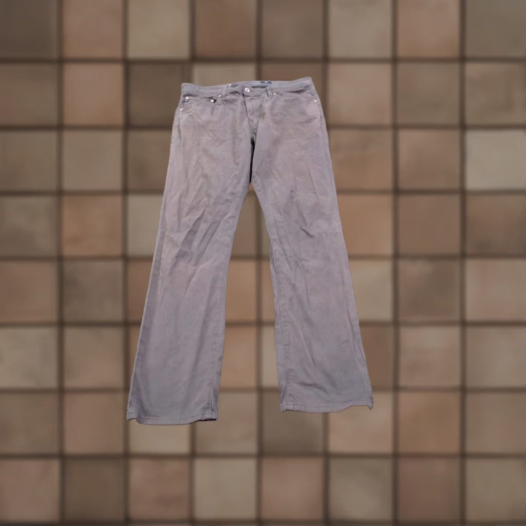 Vintage AG Adriano Goldschmied Pants Mens 34 X 32 Gray Everett Slim Straight Chino Casual Business Size US 34 / EU 50 - 1 Thumbnail