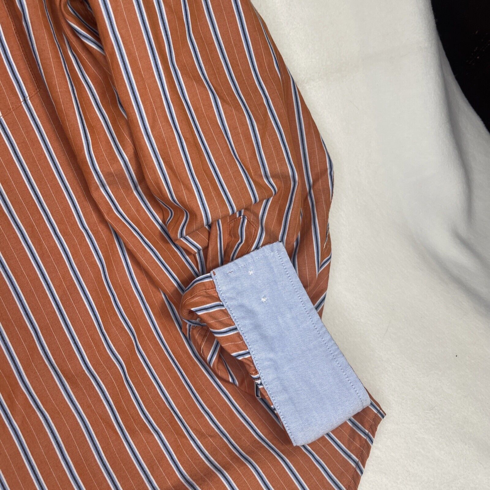 Croft & Barrow Croft and Barrow Men's L Shirt Orange, Blue Button Dwn Size US L / EU 52-54 / 3 - 4 Thumbnail