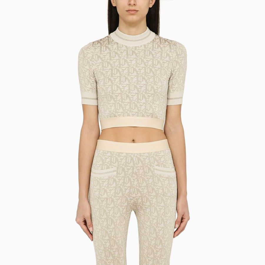 Palm Angels o1d2blof0924 Viscose Tops In White Size M / US 6-8 / IT 42-44 - 1 Thumbnail