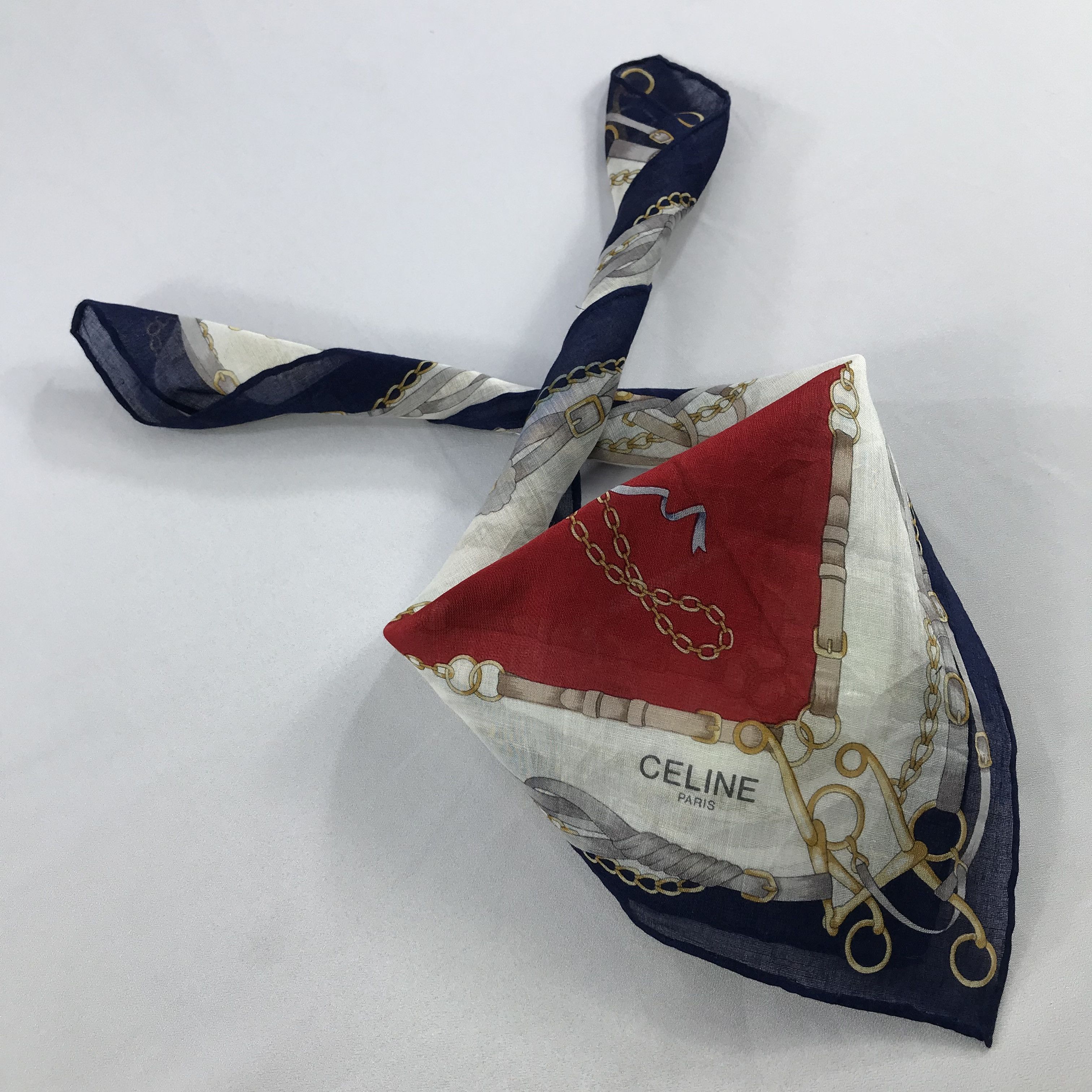 Celine × Vintage Celine Bandana / Handkerchief / Neckerchief - S2756A Size ONE SIZE - 4 Thumbnail