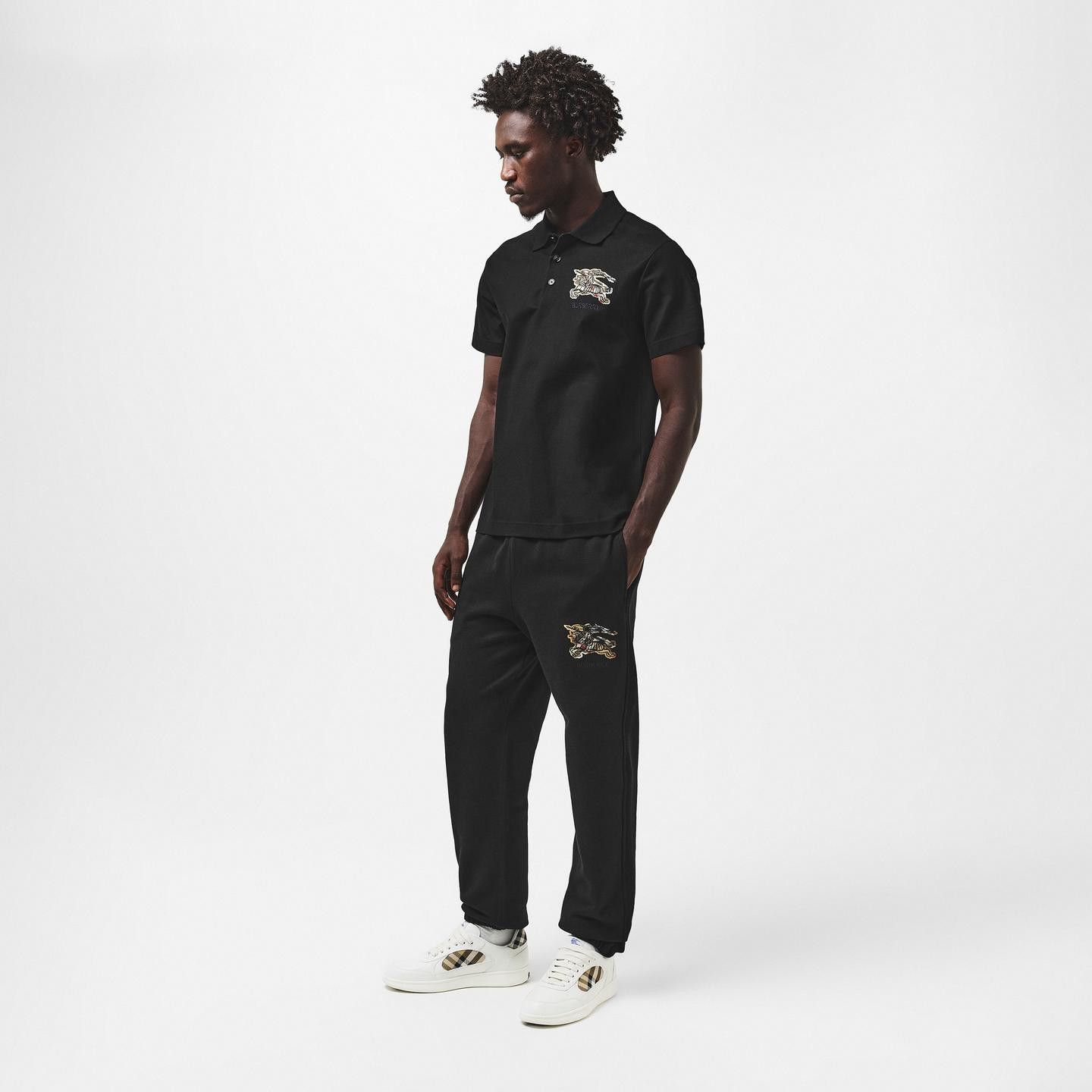 Burberry os11x0526 Tailored Fit Polo Shirt in Black Size US XL / EU 56 / 4 - 6 Thumbnail
