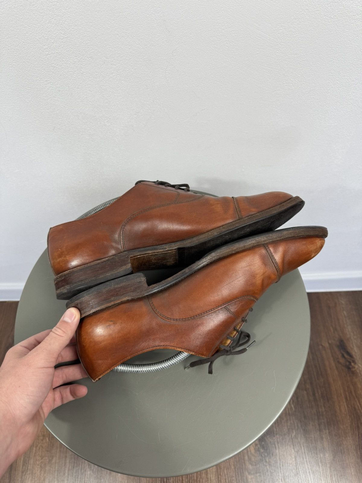 Loake Vintage Loake Brown Leather Oxford Shoes UK Cap Toe US 12 Size US 12 / EU 45 - 8 Thumbnail