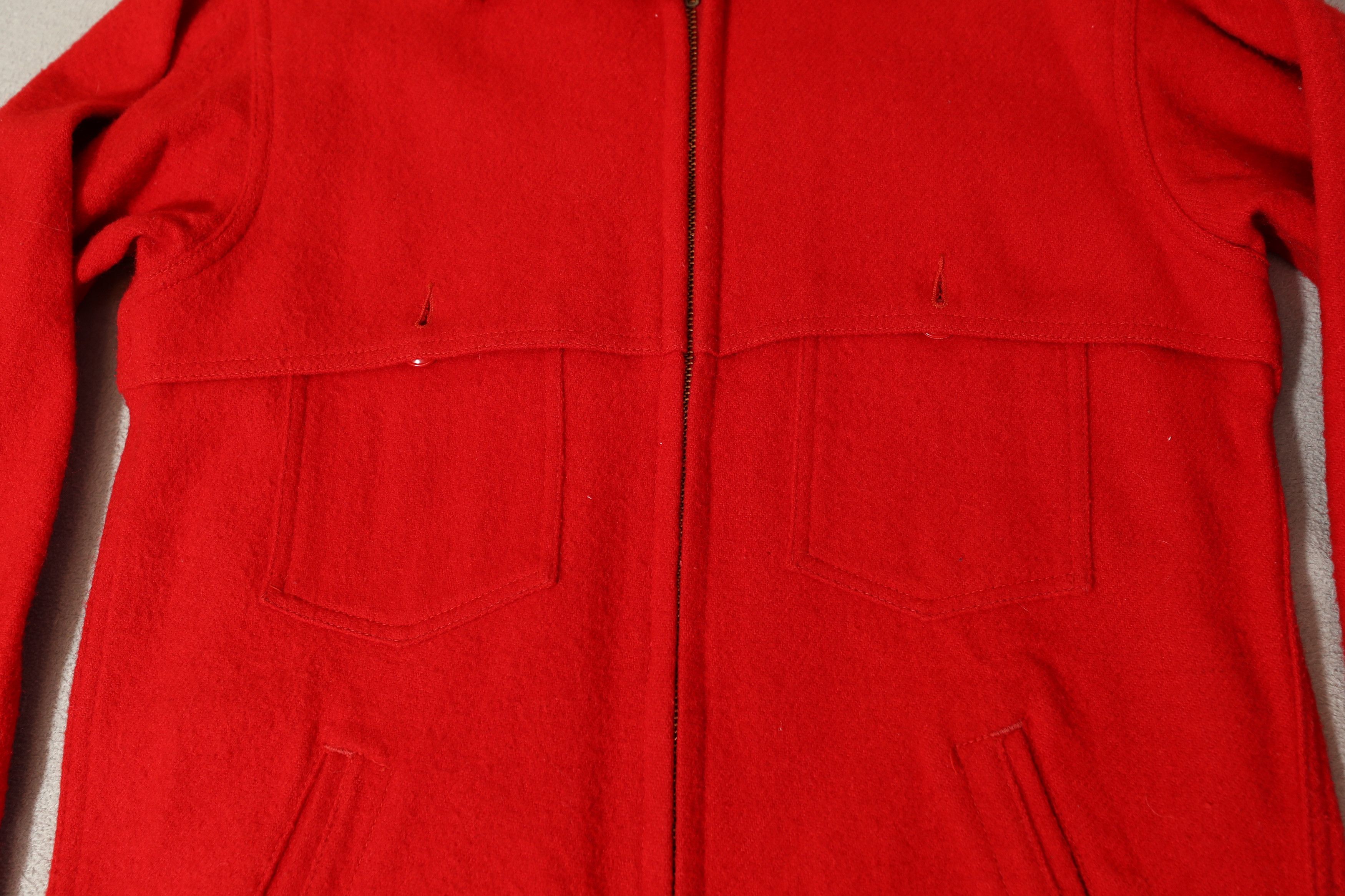 Johnson Woolen Mills Johnson Woolen Mills Red Wool Zip Hunting Tog Jacket (15) Size XL / US 12-14 / IT 48-50 - 4 Thumbnail