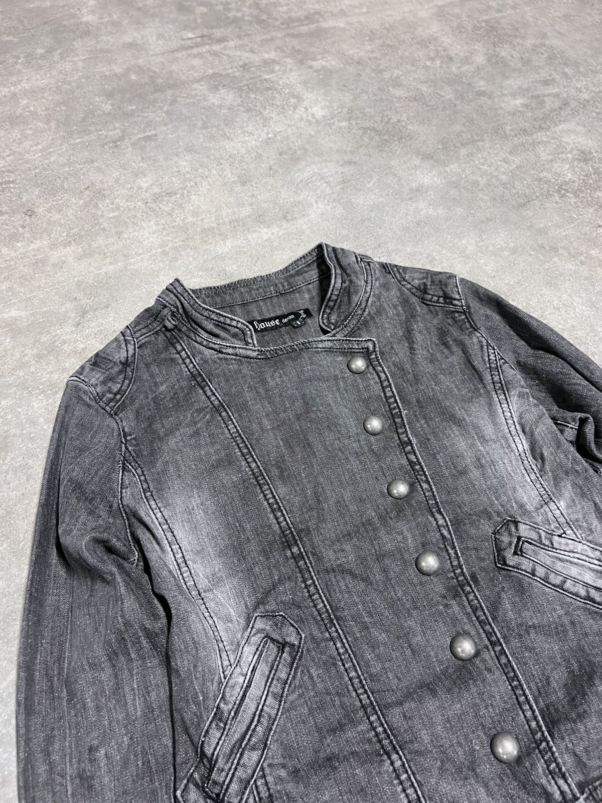 Hedi Slimane Faded Napoleon Indie Sleaze Cropped Vintage Jacket Size L / US 10 / IT 46 - 4 Thumbnail