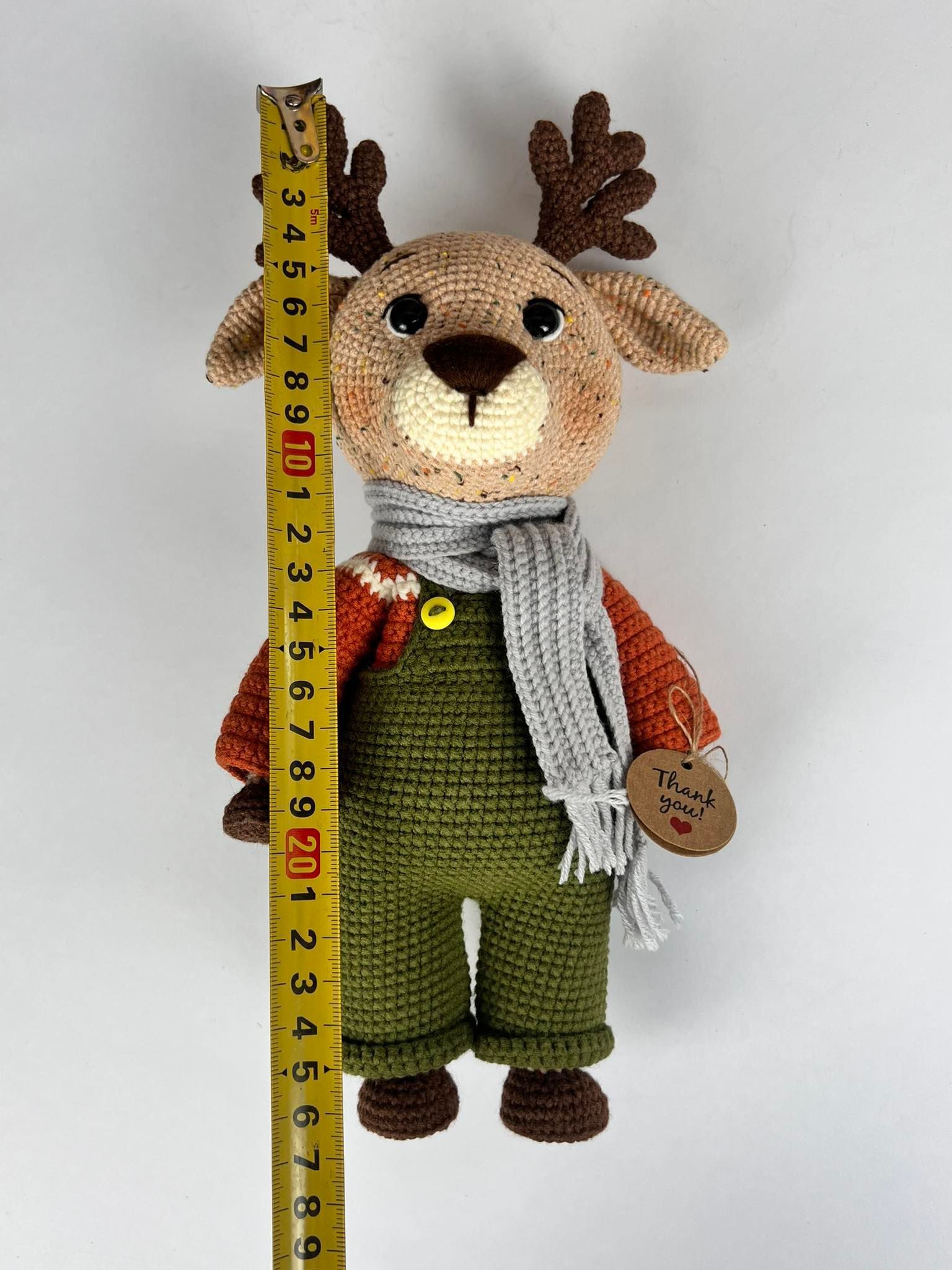 Handmade Beautiful Hand Made Doll Deer Stag for Kids Size ONE SIZE - 4 Thumbnail