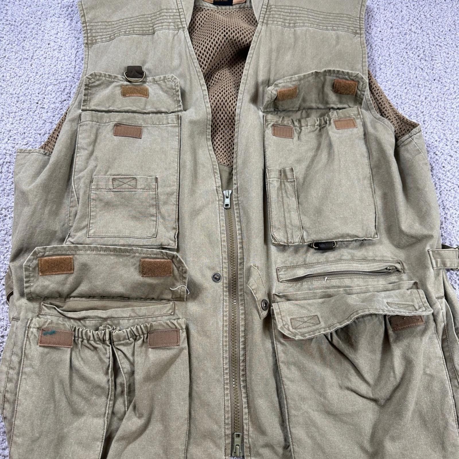 Eddie Bauer Eddie Bauer Utility Vest Mens XL Fishing Hunting Khaki Tan Size US XL / EU 56 / 4 - 7 Thumbnail