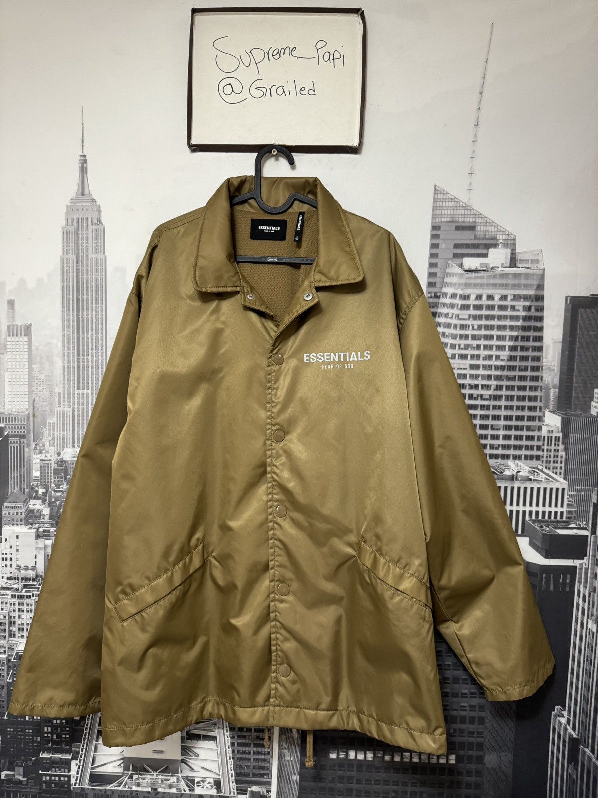 Fear of God Fear of God Essentials Tan Nylon Jacket SZ Medium💥 Size US M / EU 48-50 / 2 - 1 Thumbnail