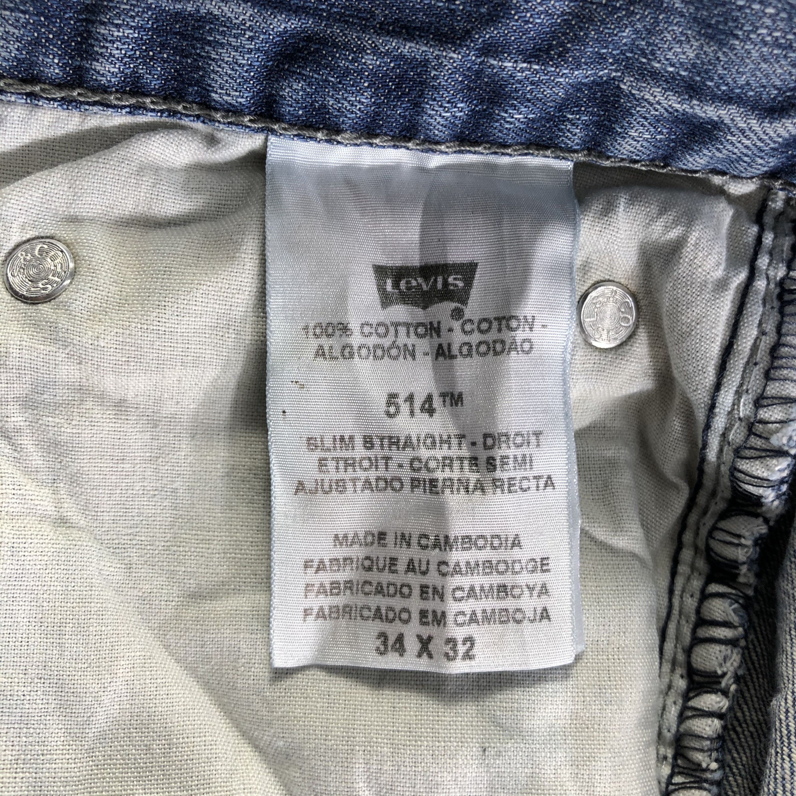 Levi's Vintage Blue Wash Levis 514 Jeans-J4175 Size US 35 - 11 Thumbnail