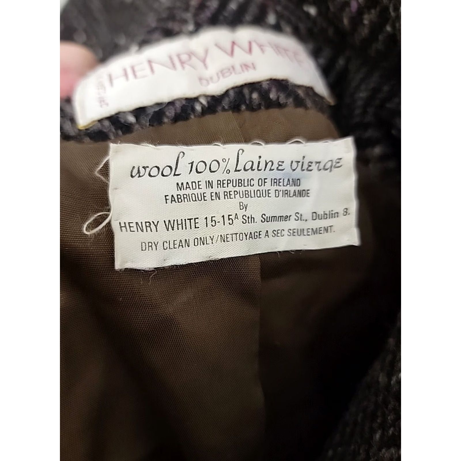 Vintage VINTAGE Henry White Dublin THE REAL MAGEE Wool Tweed Jacket Women Size 14 Brown Size XL / US 12-14 / IT 48-50 - 3 Thumbnail