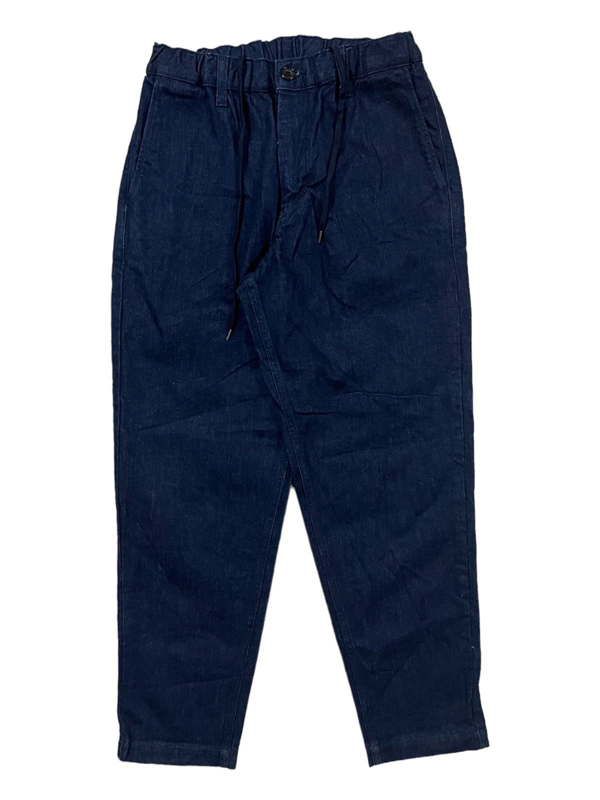 Evisu × Indigo × KOJIMA GENES Kojima Genes 🇯🇵 Denim Works Indigo 11oz Drawstring Easy Pants Size US 30 / EU 46 - 2 Thumbnail