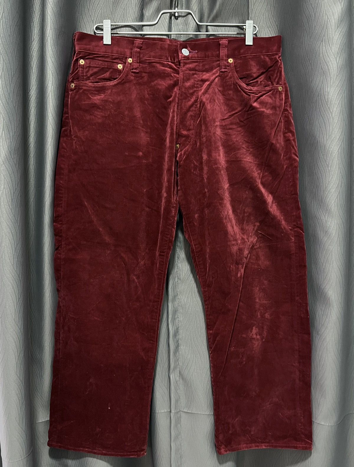 Evisu × Japanese Brand RARE! Evisu Japan Maroon Corduroy Pants Size US 35 - 1 Thumbnail