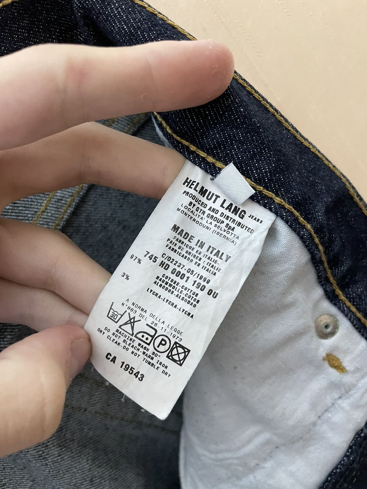 Helmut Lang × Vintage Helmut Lang Archive vintage denim jeans Size US 30 / EU 46 - 20 Thumbnail
