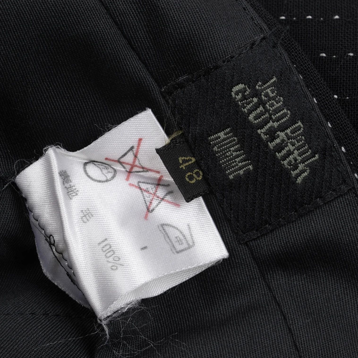 Jean Paul Gaultier Wool Stitch Stripe Tuck Pants in Black and Off-White Size US 32 / EU 48 - 13 Thumbnail