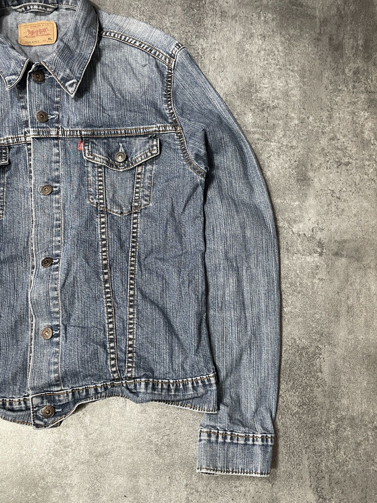 Levi's 🔥Offers🔥Levis Vintage Y2K Denim Jacket Solid Rare Size XS / US 0-2 / IT 36-38 - 10 Thumbnail
