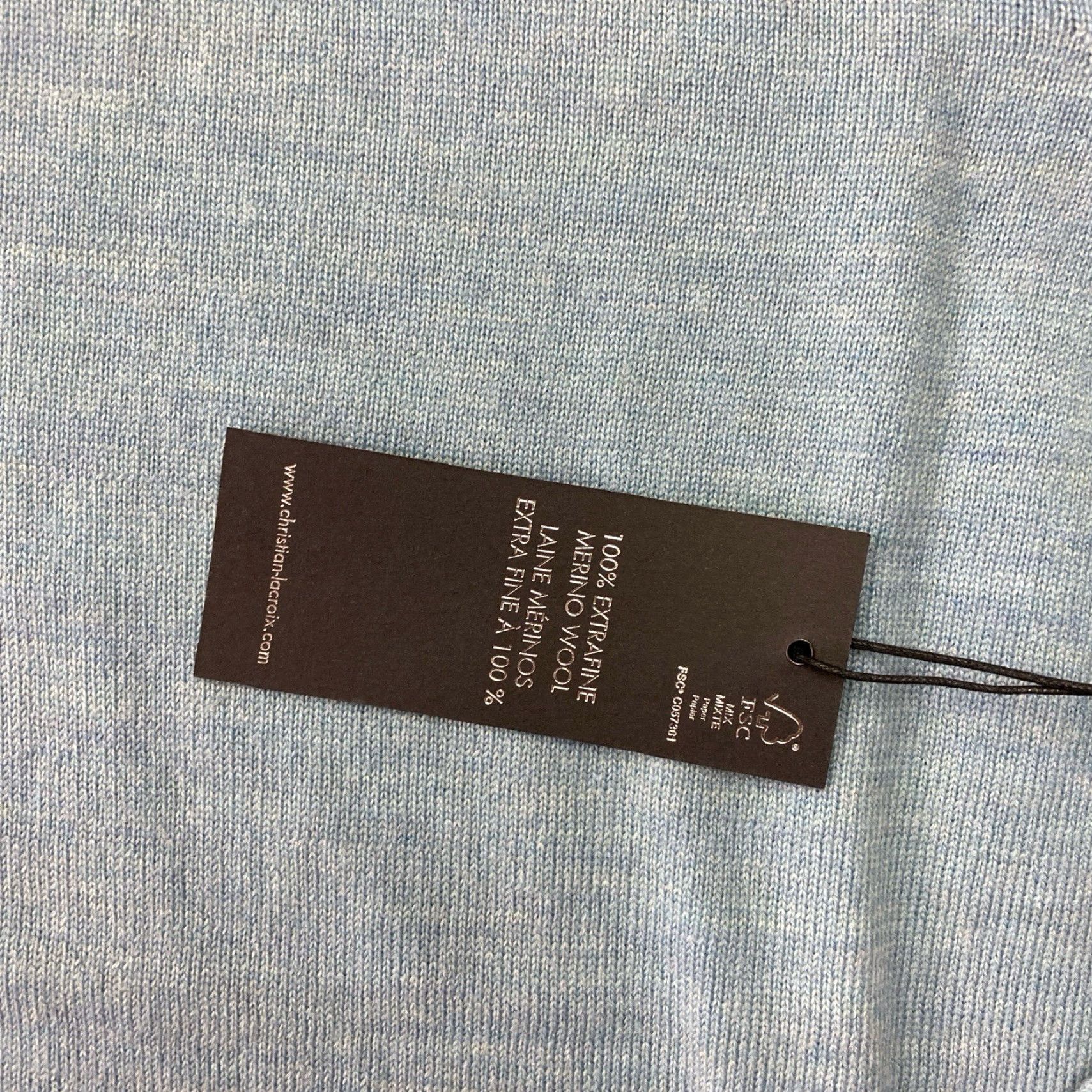 Christian Lacroix Christian Lacroix Sweater Mens M Blue 100% Extra Fine Merino Wool Luxury NWT Size US M / EU 48-50 / 2 - 3 Thumbnail