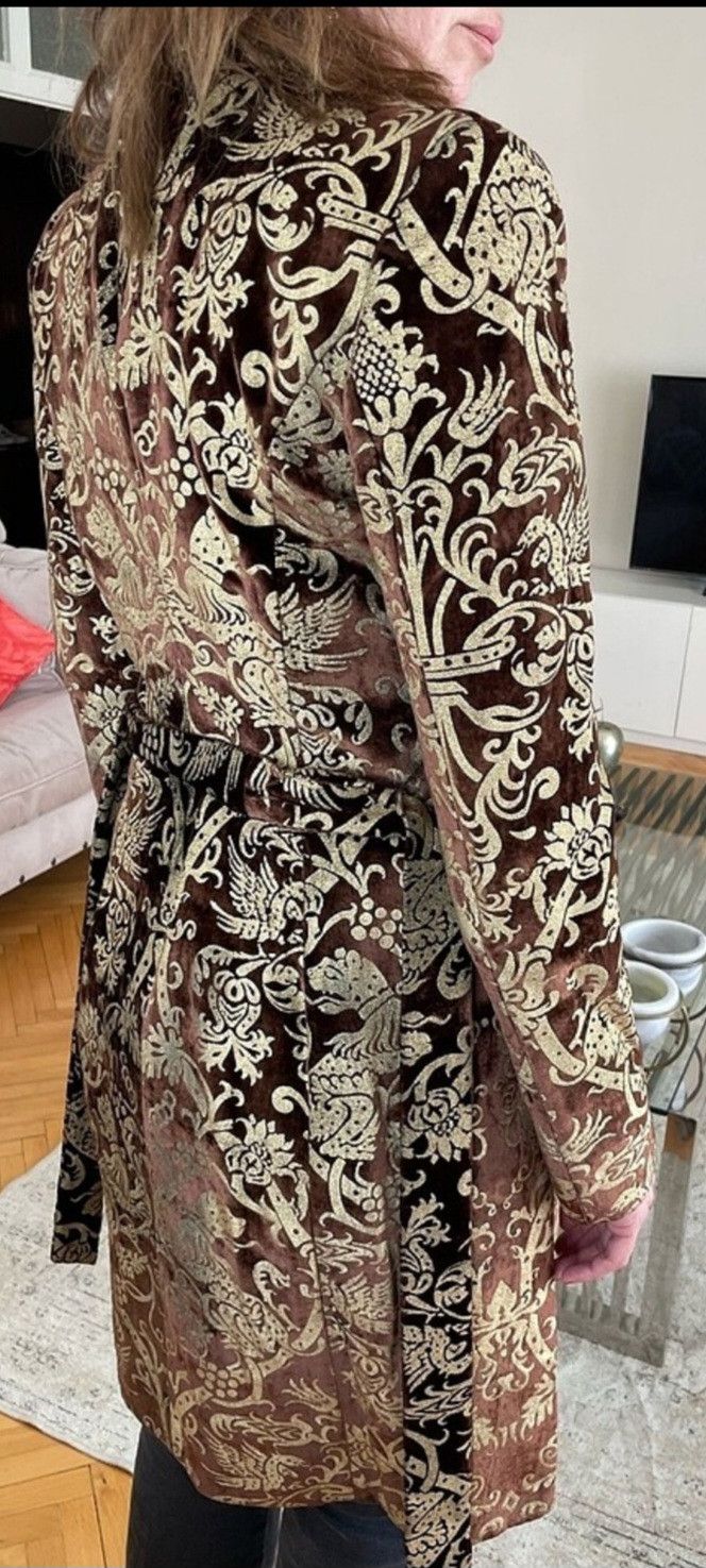 Roberto Cavalli ARCHIVE Roberto Cavalli FW06 Baroque Velvet Leopard Coat M Size M / US 6-8 / IT 42-44 - 4 Thumbnail