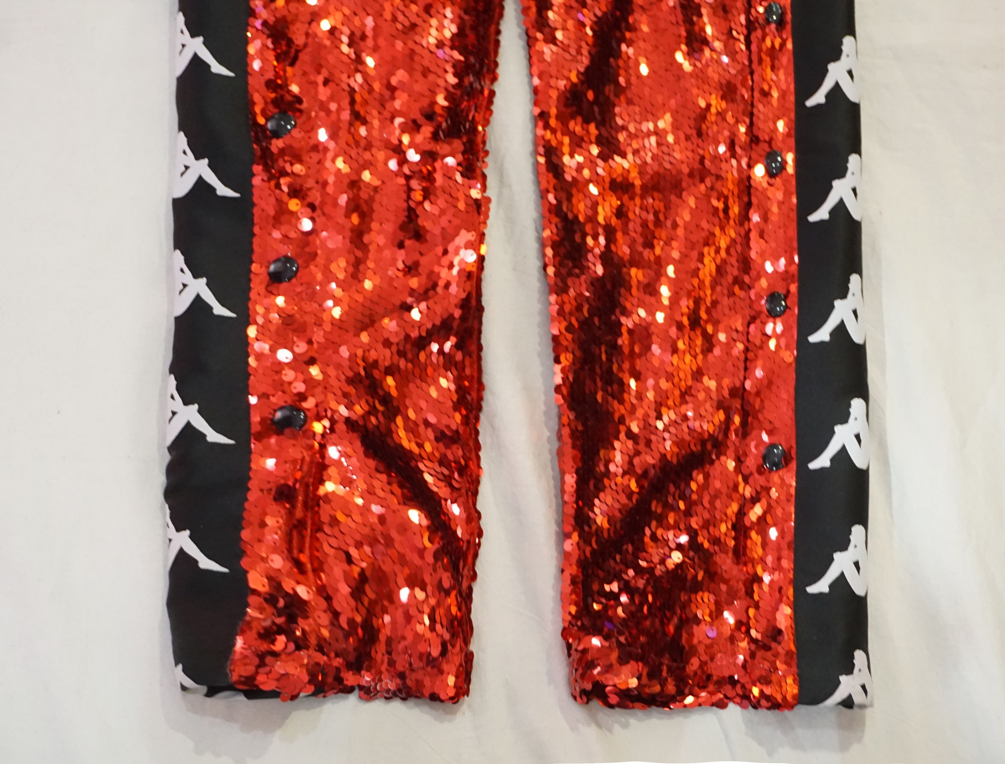 Faith Connexion Kappa x Faith Connexion Red Sequin Pants Size US 26 / EU 42 - 8 Thumbnail