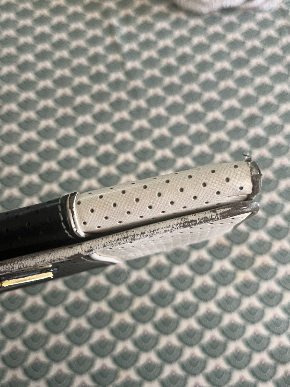 Prada Vintage Prada milano black/White Perforated Saffiano wallet Size ONE SIZE - 6 Thumbnail