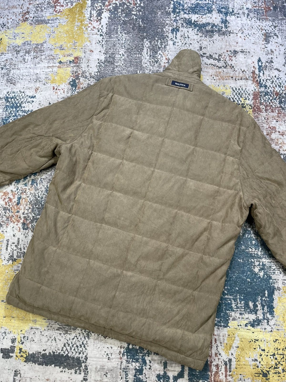 Nautica Vtg Nautica Quilted Leather Collar Padded Zip Up Jacket Size US M / EU 48-50 / 2 - 4 Thumbnail