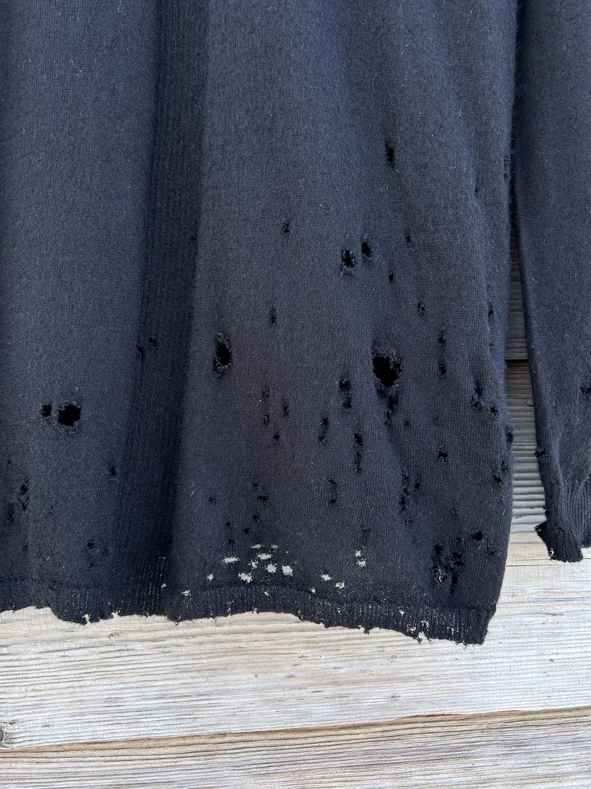 Rick Owens Rick Owens Phlegethon S/S 21 Distressed Cashmere Sweater Size US L / EU 52-54 / 3 - 3 Thumbnail