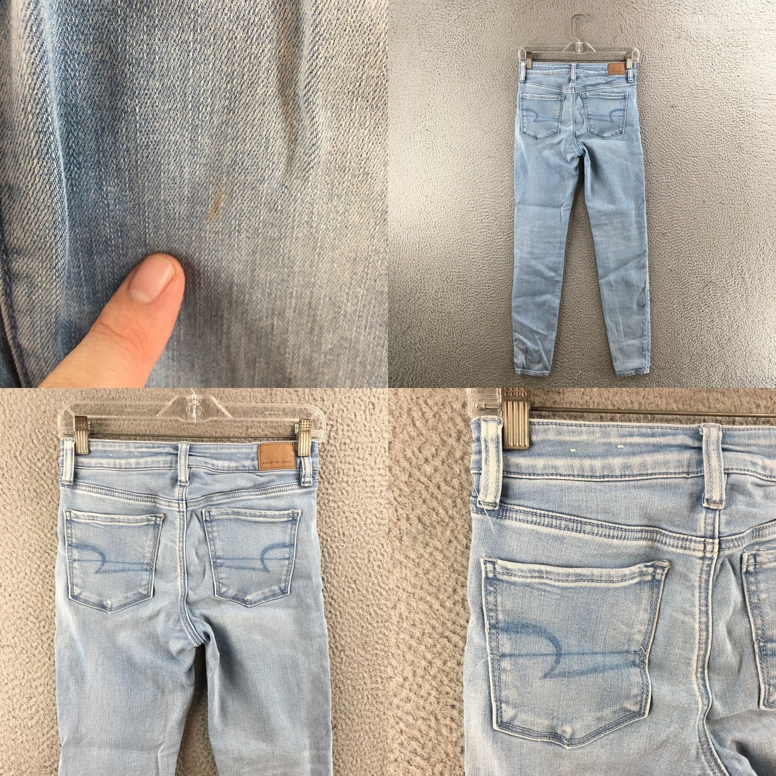 American Eagle Outfitters American Eagle Outfitters Jeans Womens 4 Regular Light Wash Skinny Zip Fly Stretch Denim Jeans Size 27" / US 4 / IT 40 - 9 Thumbnail